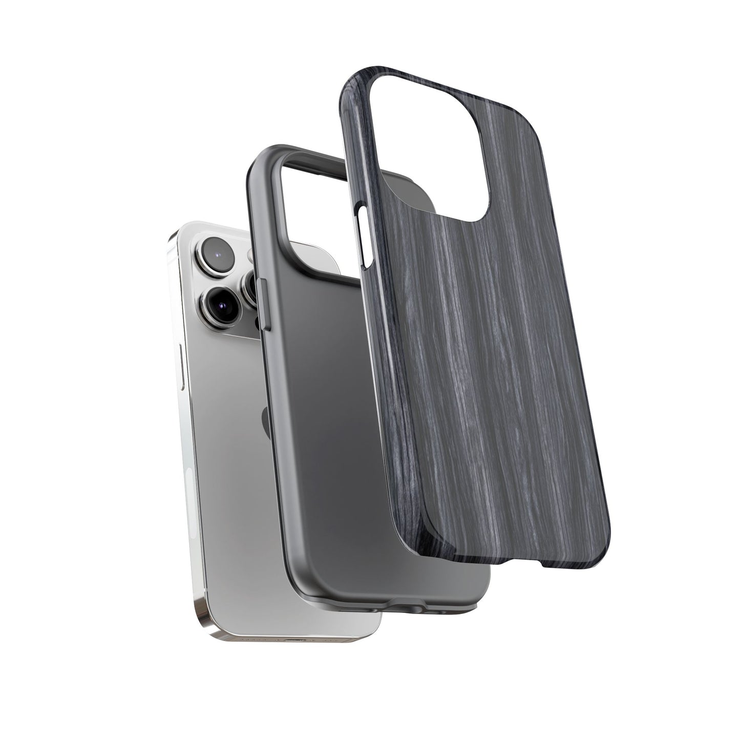 Black Wood (iPhone X - iPhone 17 Pro Max) [TOUGH CASE]