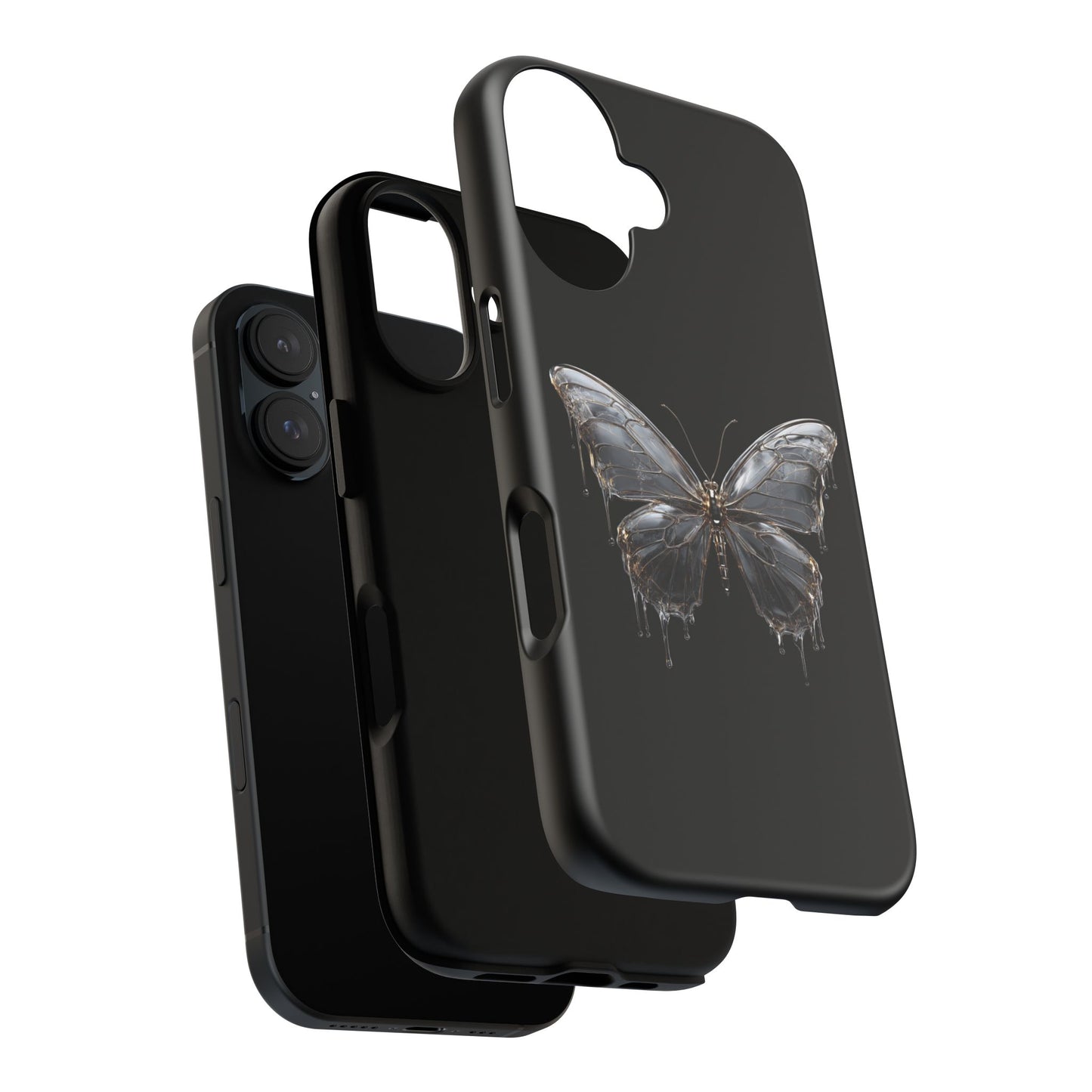 Metallic Butterfly (iPhone X - iPhone 17 Pro Max) [TOUGH CASE]