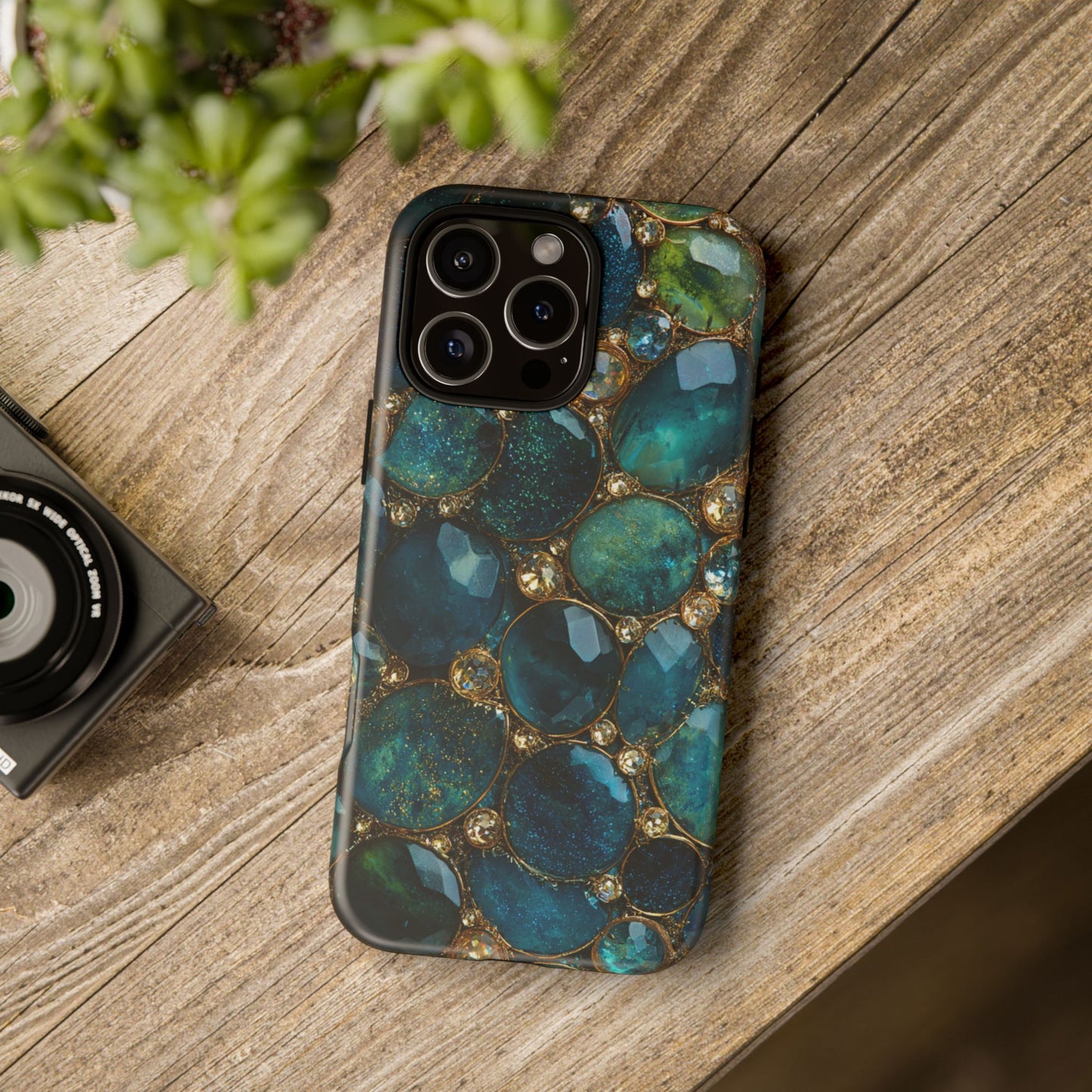 Blue Gemstones (iPhone Pro Max - iPhone X) [Tough Case]