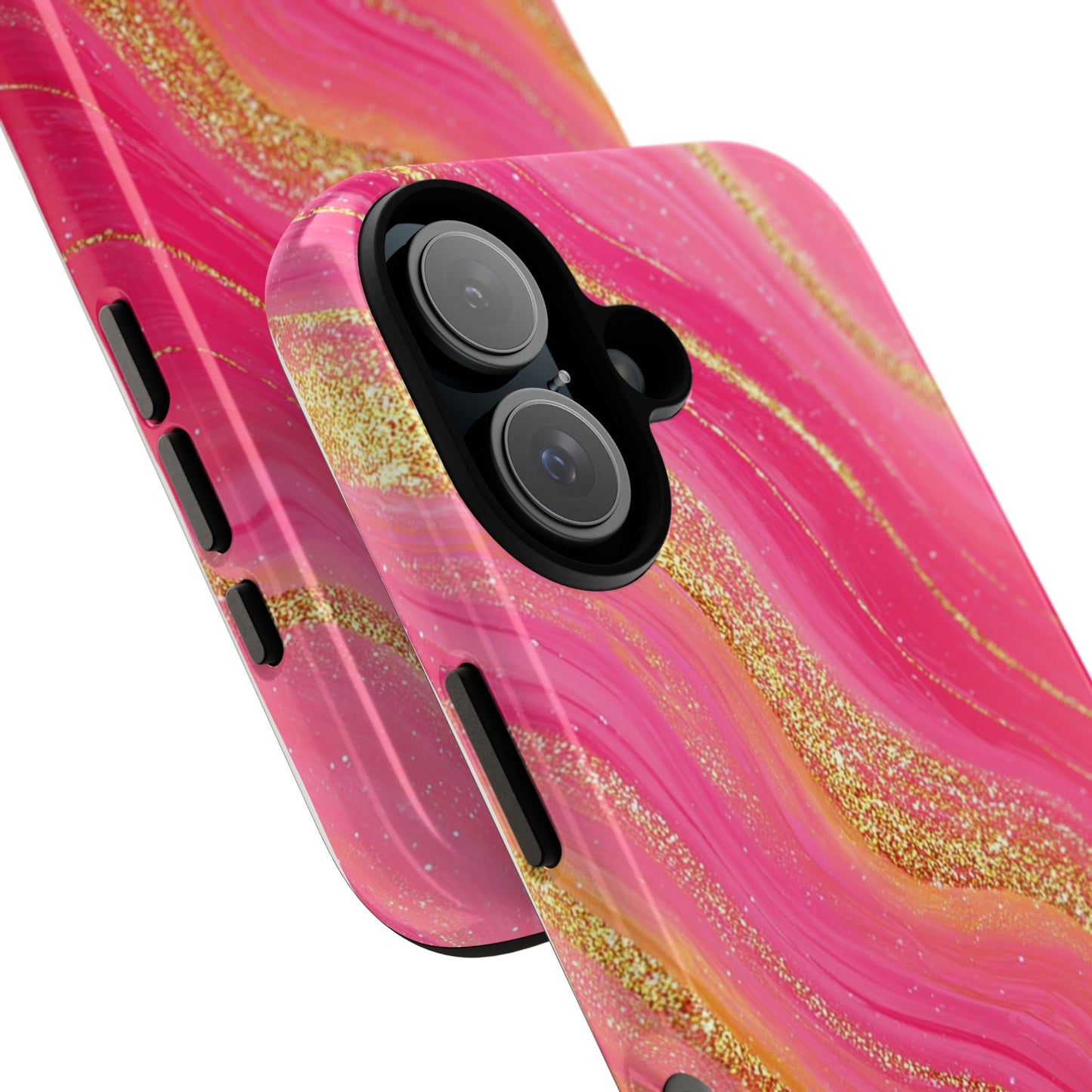 Pink and Glitter Gold Marble [TOUGH CASE]
