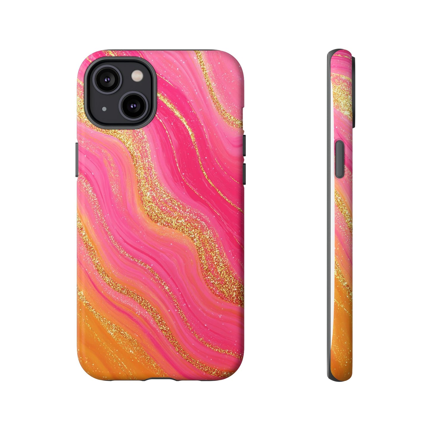 Pink and Glitter Gold Marble [TOUGH CASE]