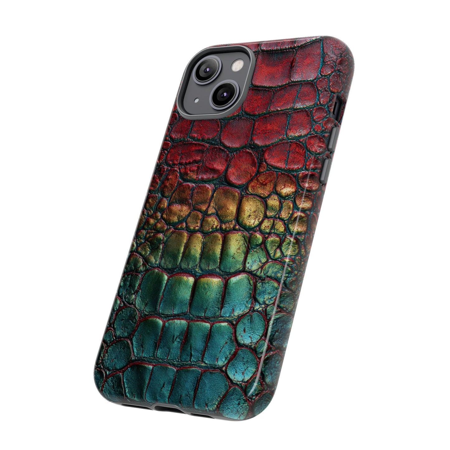 Red, Yellow, Blue Crocodile Skin [TOUGH CASE]