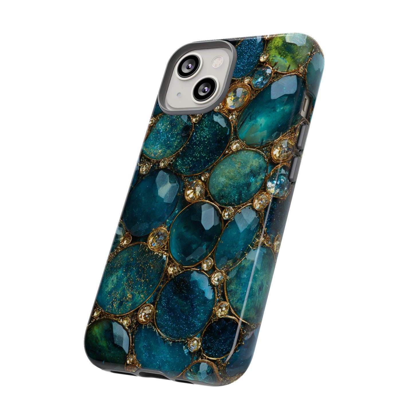 Blue Gemstones (iPhone Pro Max - iPhone X) [Tough Case]