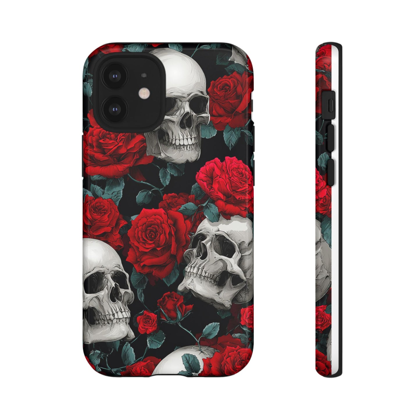 LOW STOCK Skull & Red Roses [TOUGH CASE]