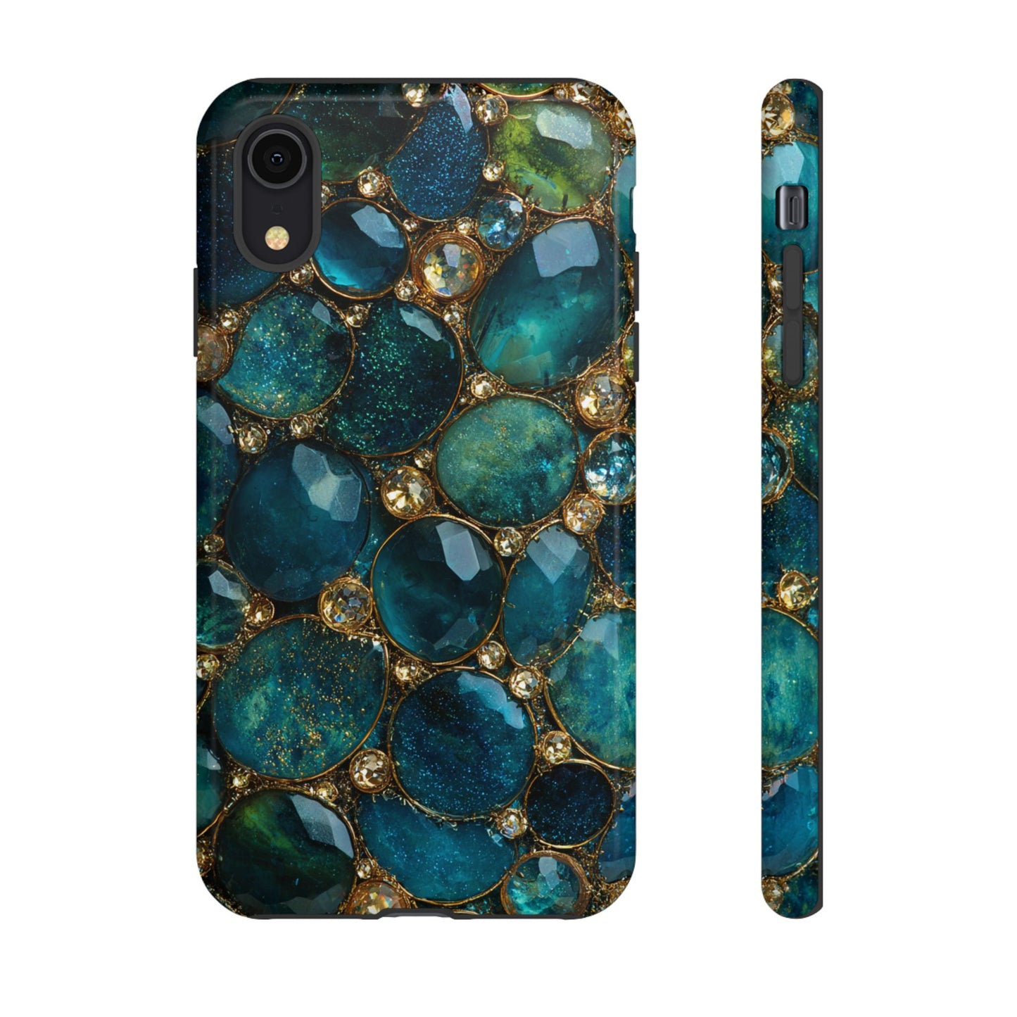 Blue Gemstones (iPhone Pro Max - iPhone X) [Tough Case]