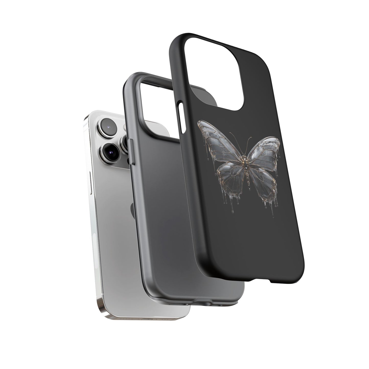 Metallic Butterfly (iPhone X - iPhone 17 Pro Max) [TOUGH CASE]