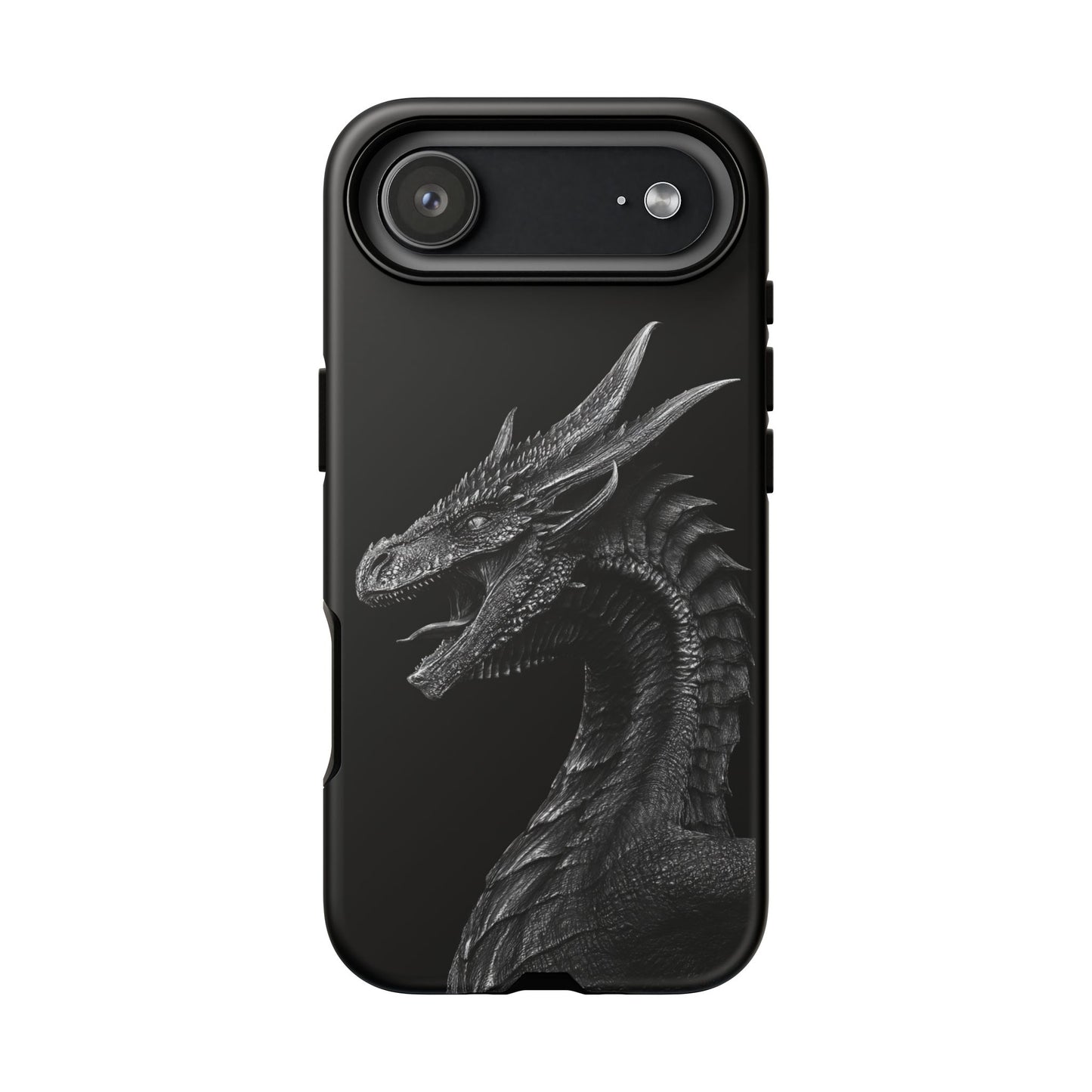 Black & White Dragon (iPhone X - iPhone 17 Pro Max) [TOUGH CASE]