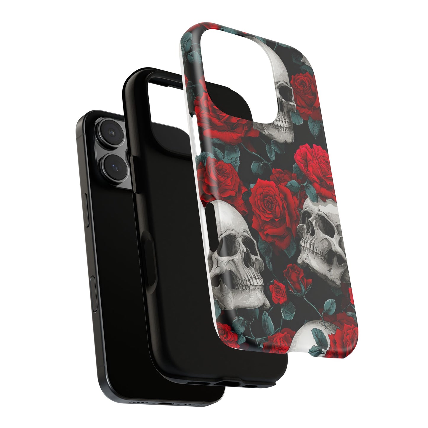 LOW STOCK Skull & Red Roses [TOUGH CASE]