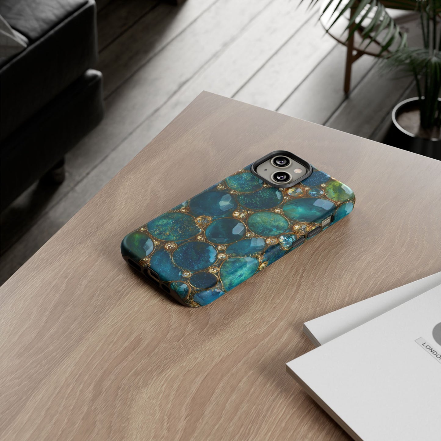 Blue Gemstones (iPhone Pro Max - iPhone X) [Tough Case]