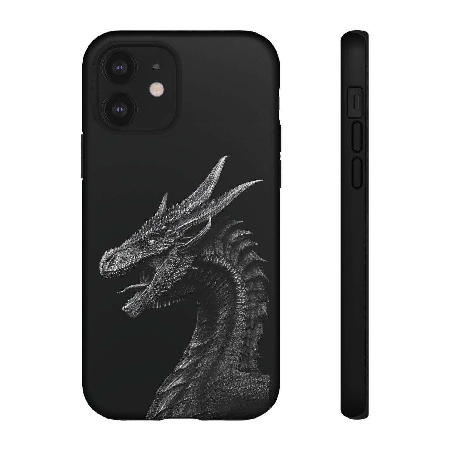 Black & White Dragon (iPhone X - iPhone 17 Pro Max) [TOUGH CASE]