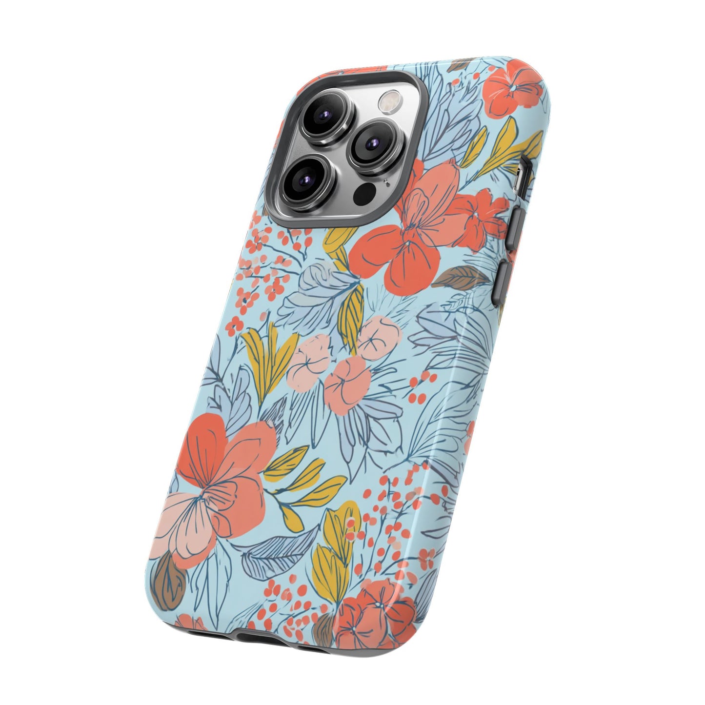 Floral 02 (iPhone X - iPhone 17 Pro Max) [TOUGH CASE]