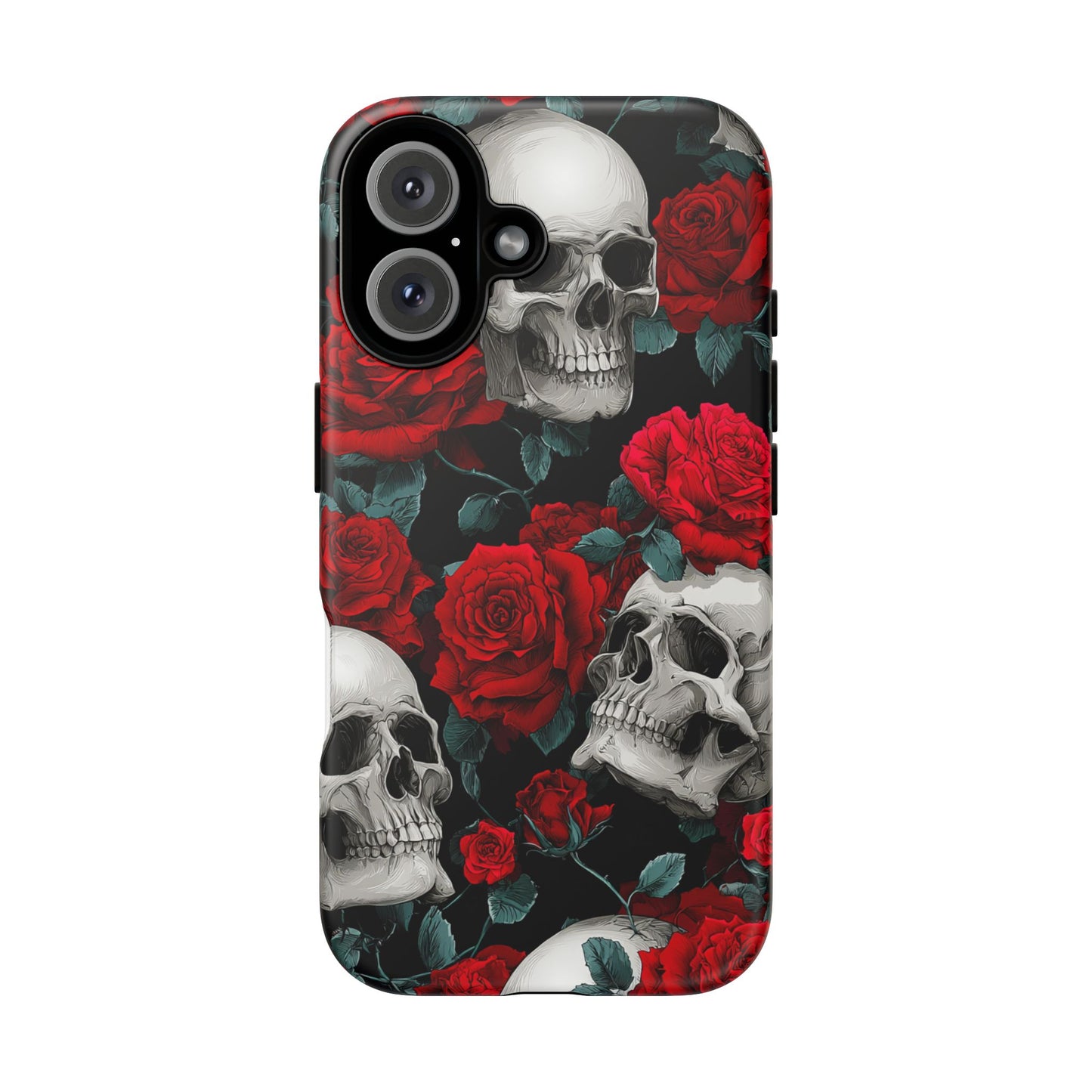 LOW STOCK Skull & Red Roses [TOUGH CASE]