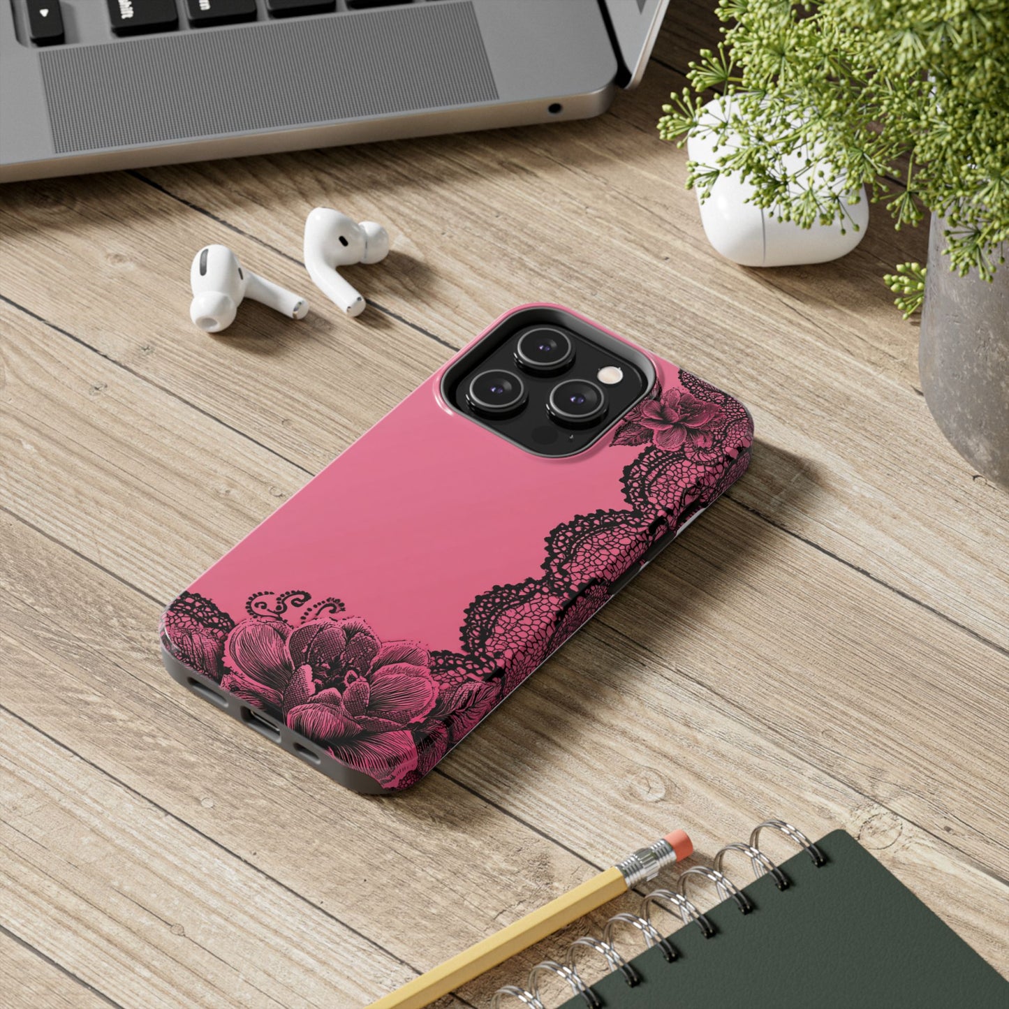 Pink Floral Lace
