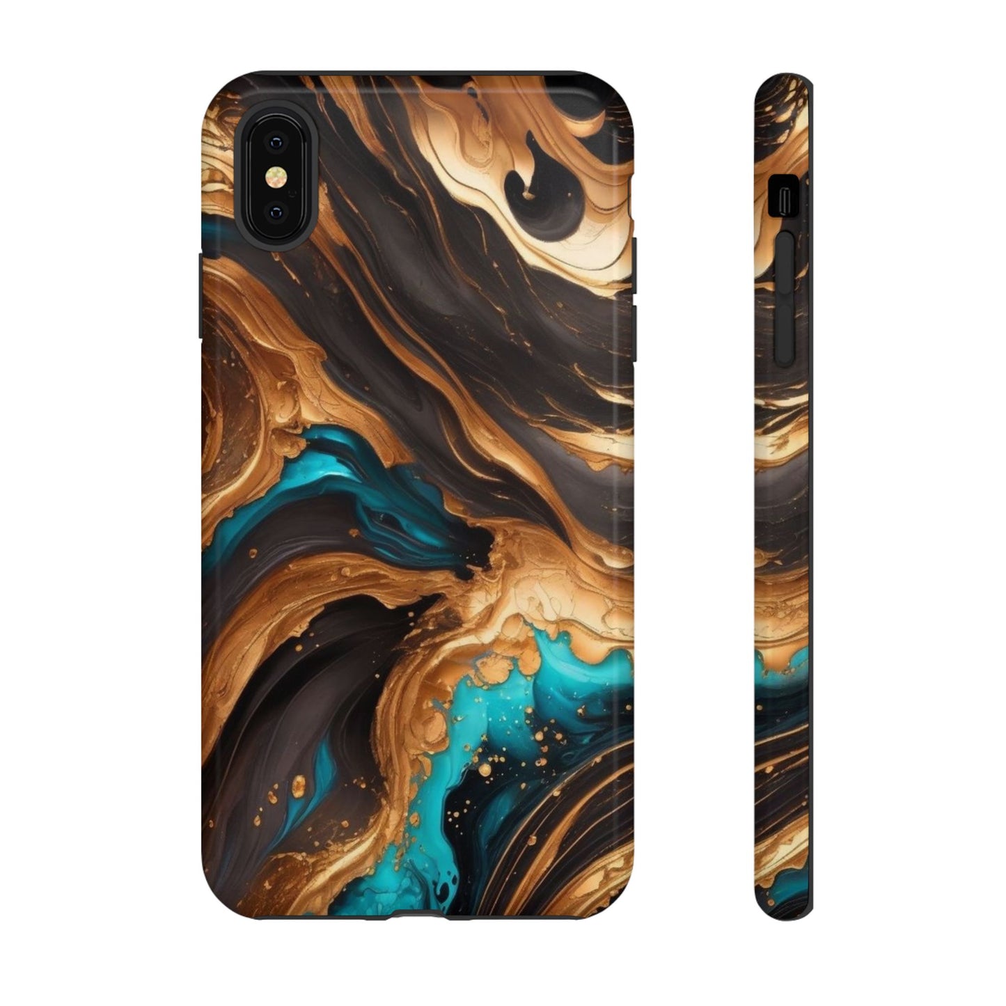 Metallic Swirls (iPhone X - iPhone 17 Pro Max) [TOUGH CASE]