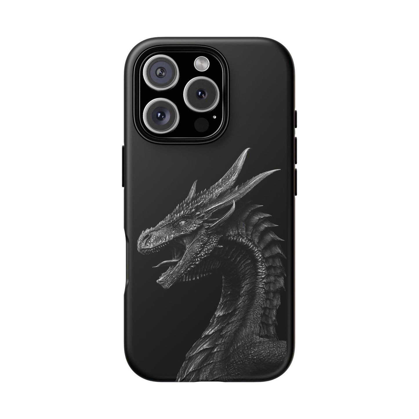 Black & White Dragon (iPhone X - iPhone 17 Pro Max) [TOUGH CASE]